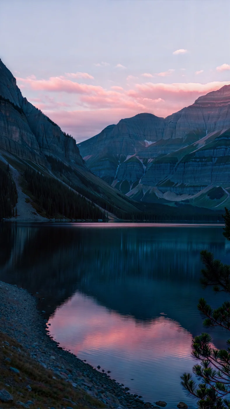 Alpine Blush — nature wallpaper