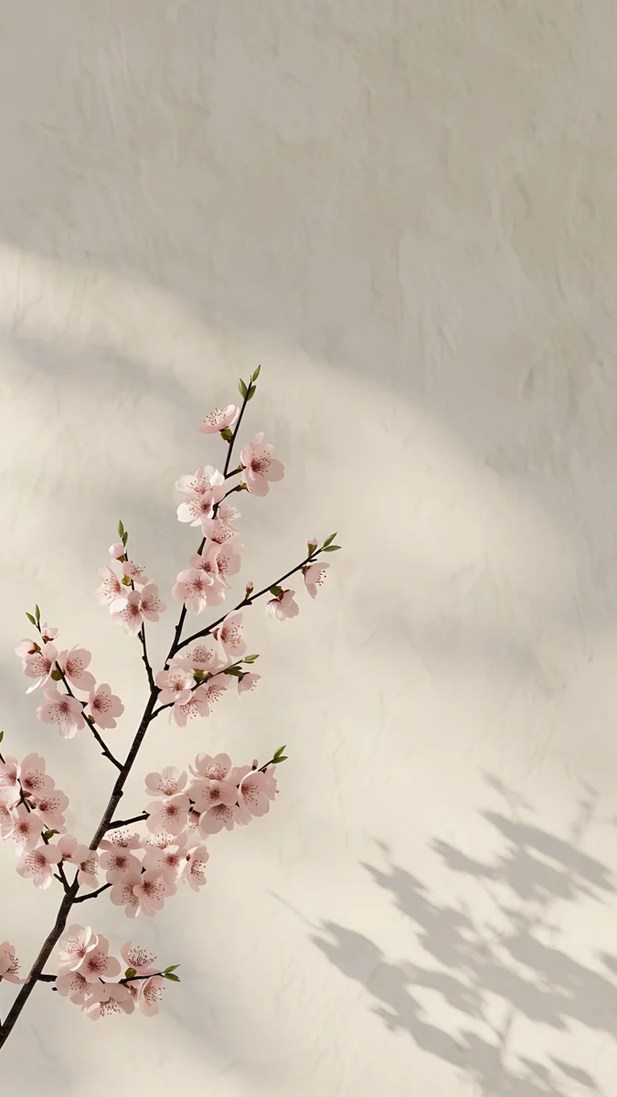 Cherry Blossom Wall wallpaper 4K