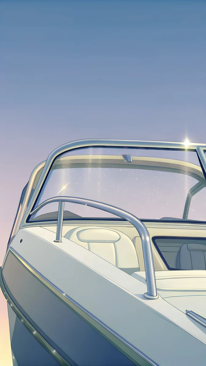 Chrome Speedboat wallpaper 4K