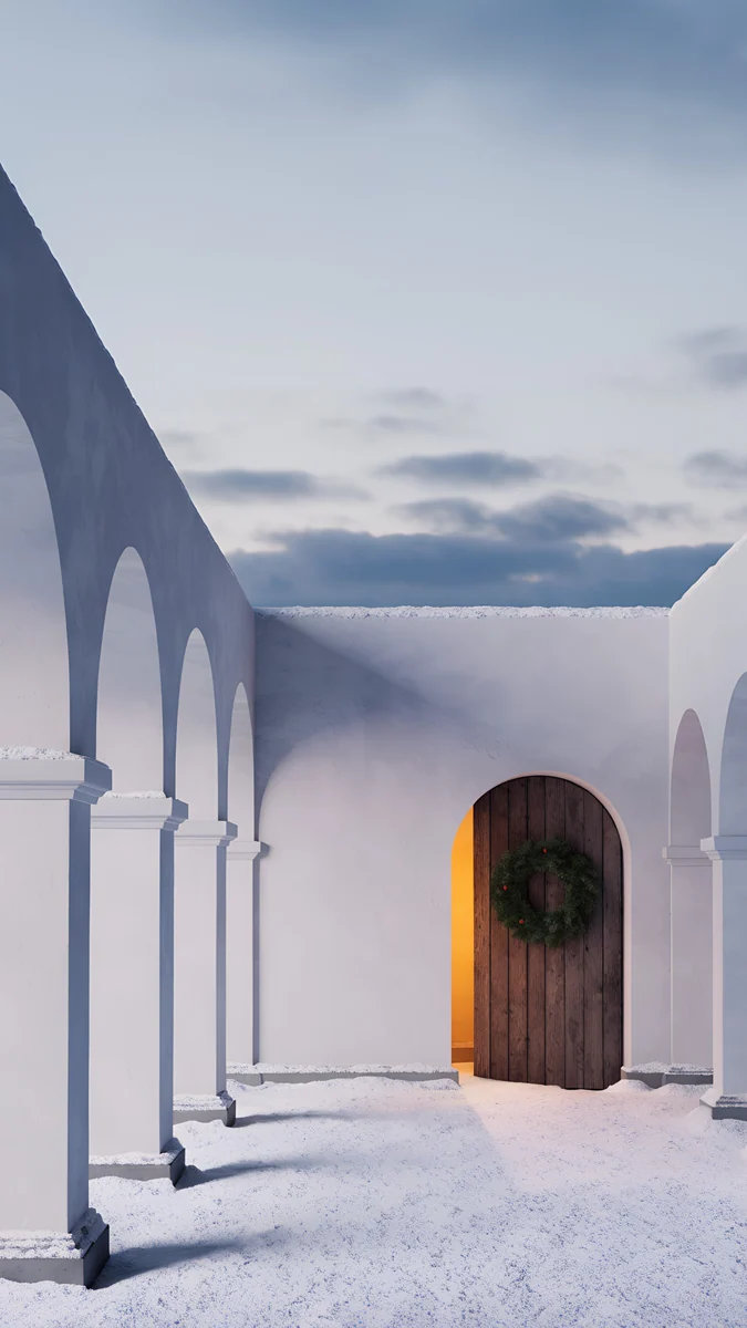 Cloister Wreath wallpaper 4K