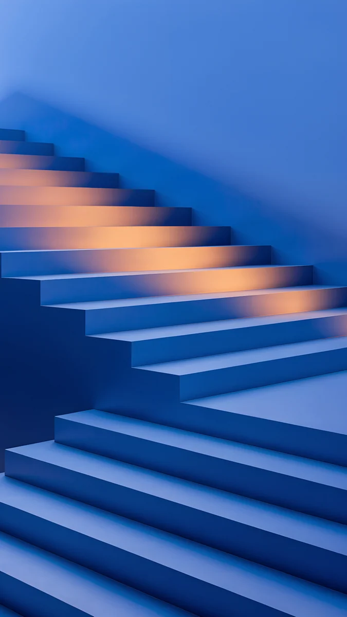 Cobalt Shadow Ascent — abstract wallpaper
