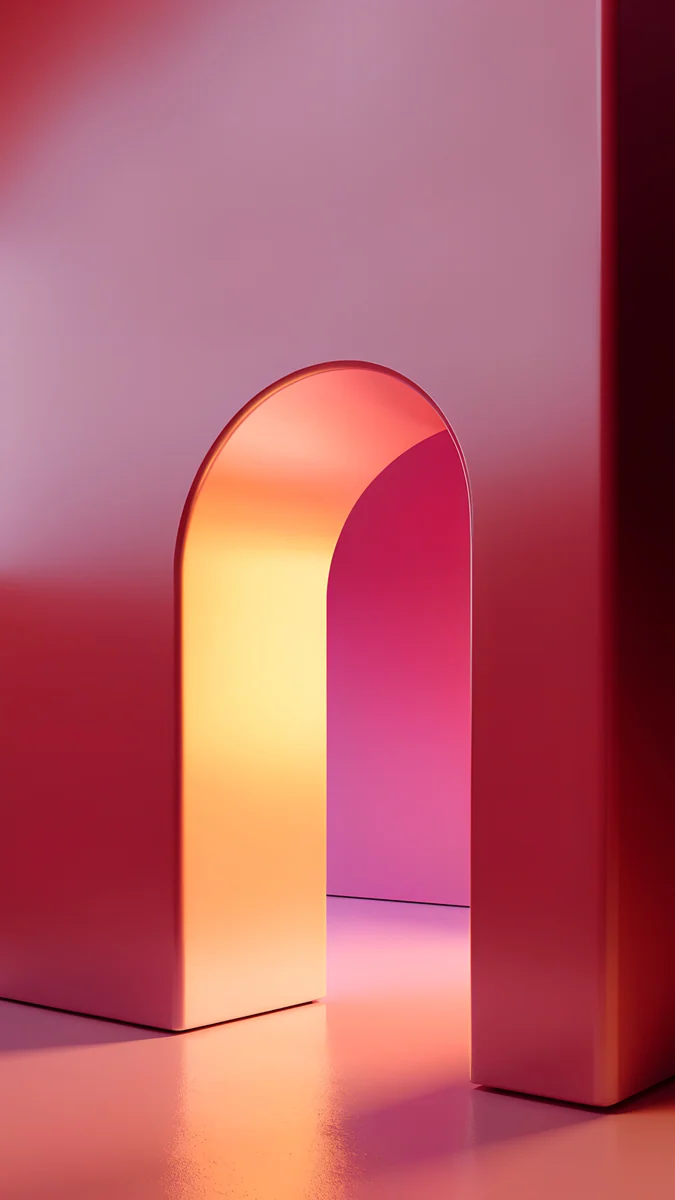 Coral Ignition Arch — abstract wallpaper