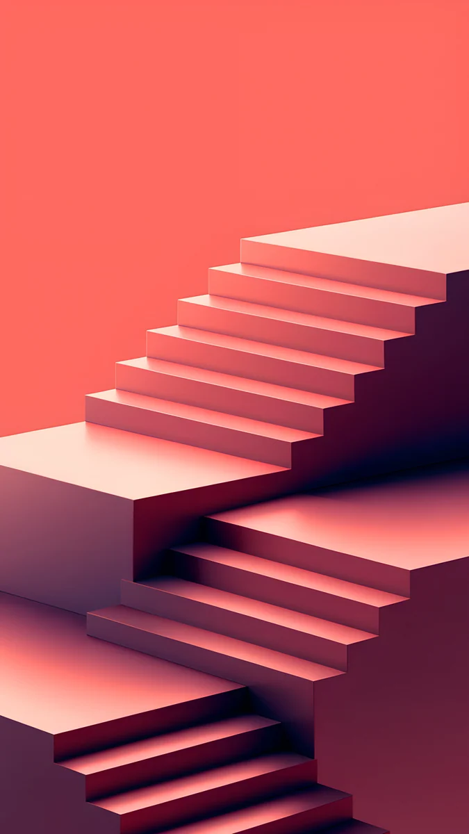 Coral Zigzag Flights — abstract wallpaper
