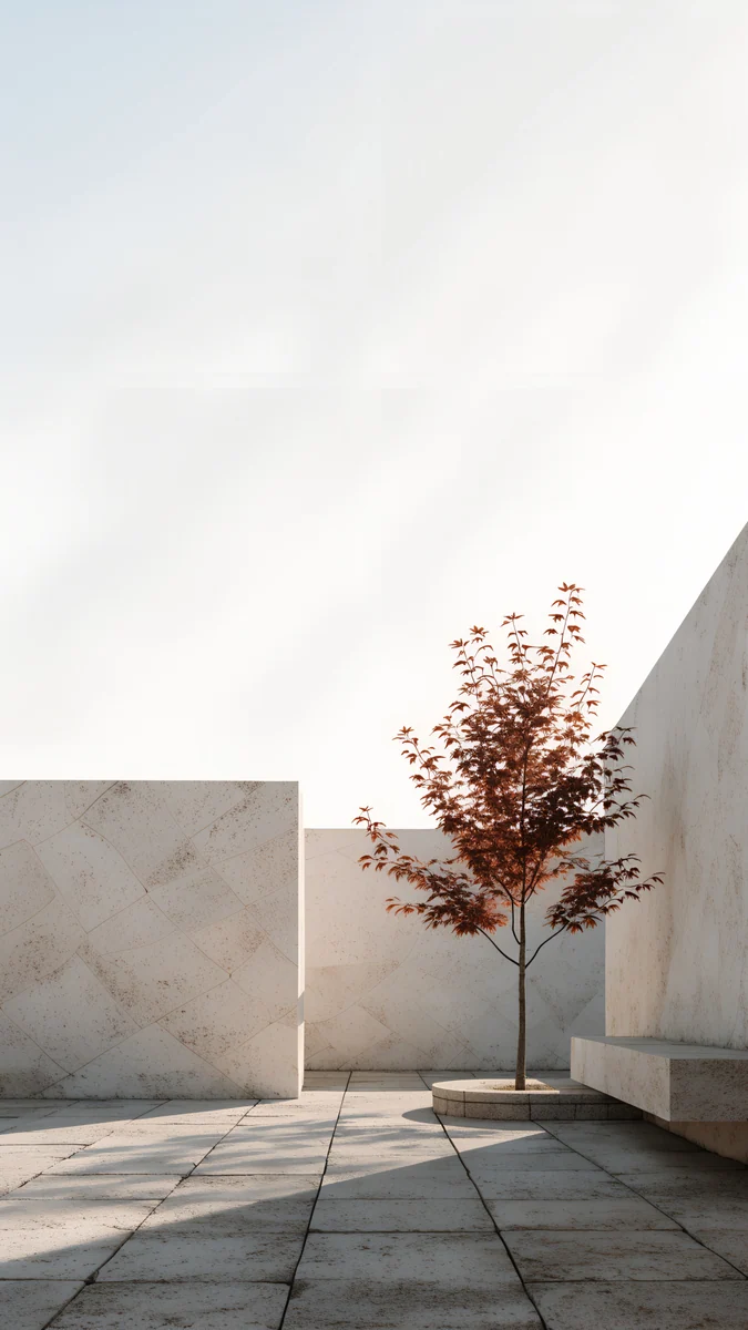 Courtyard Maple wallpaper 4K