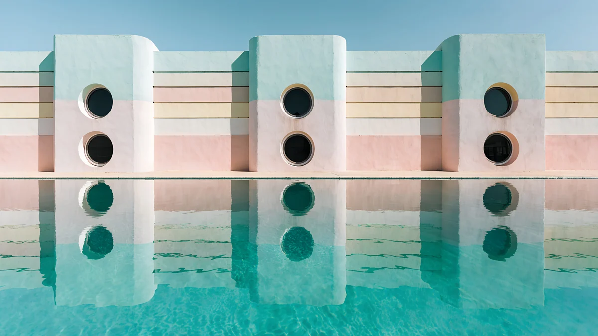 Pool Facade — architecture wallpaper