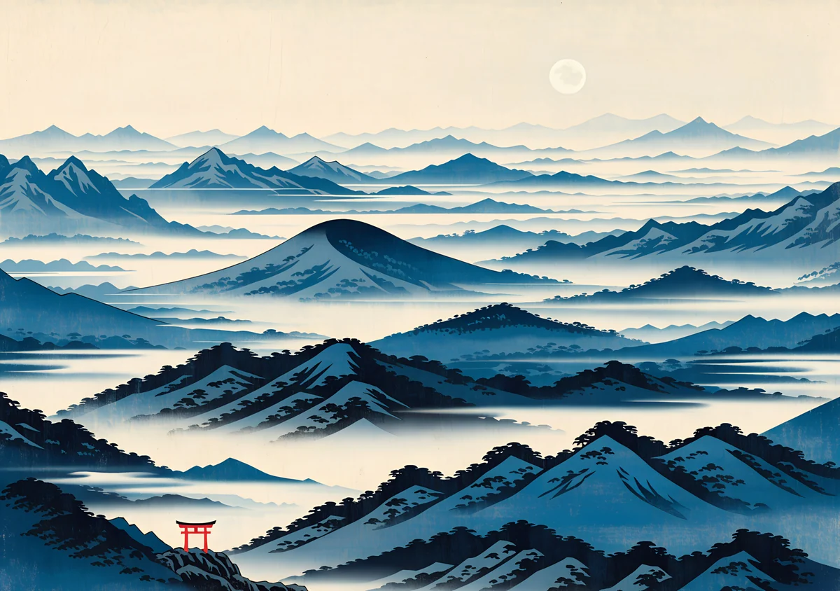 Misty Mountains Torii Wide, Carlos Vivero
