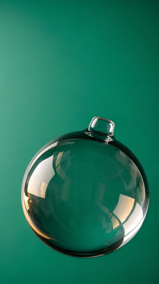 Emerald Glass Bauble wallpaper 4K