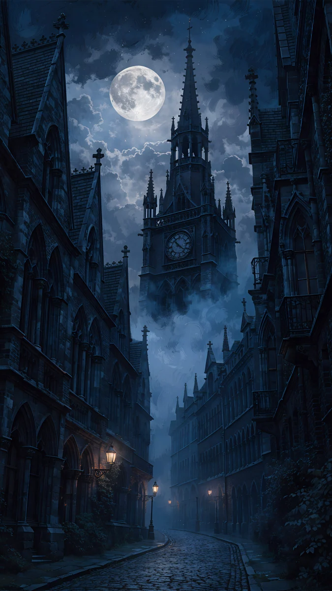Foggy Clock Tower Lane, Carlos Vivero