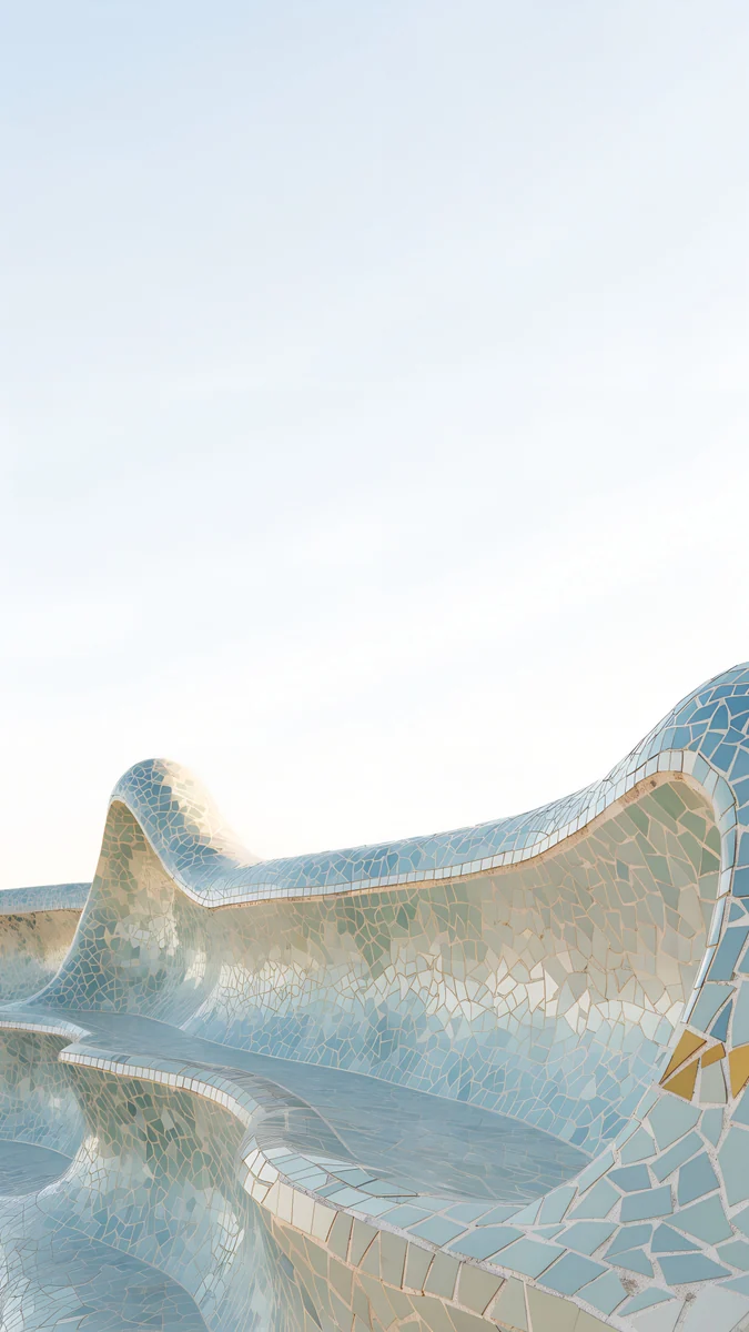 Trencadis Wave — architecture wallpaper