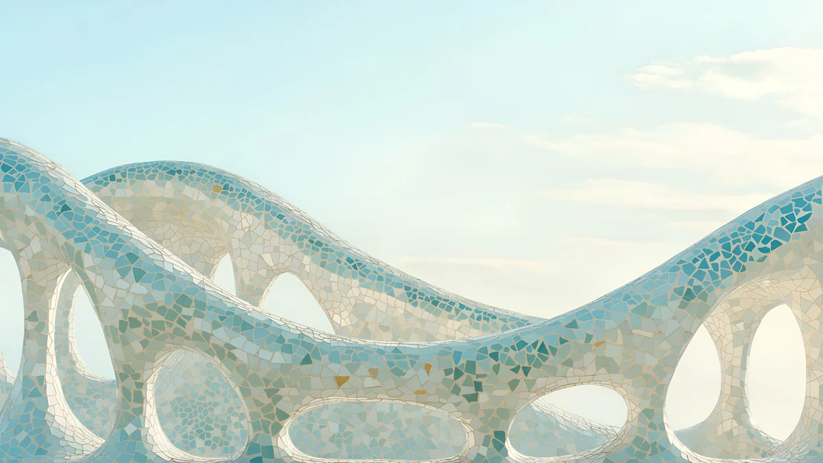 Trencadis Wave — architecture wallpaper