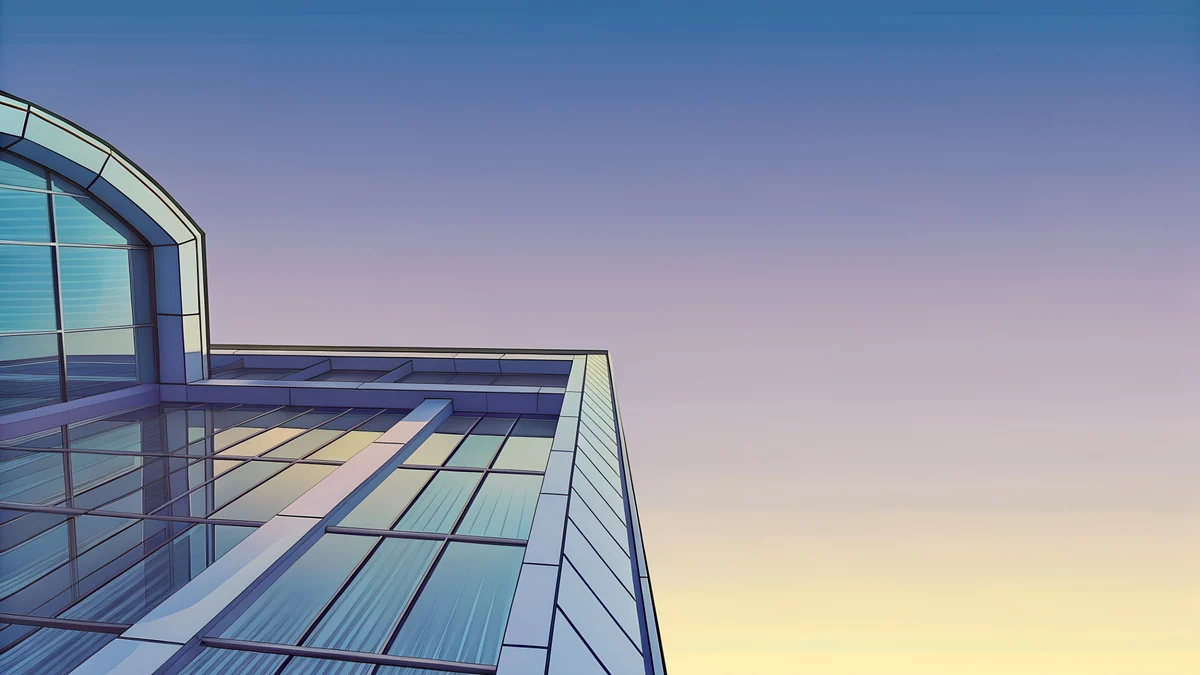 Glass Pavilion Dusk wallpaper 4K