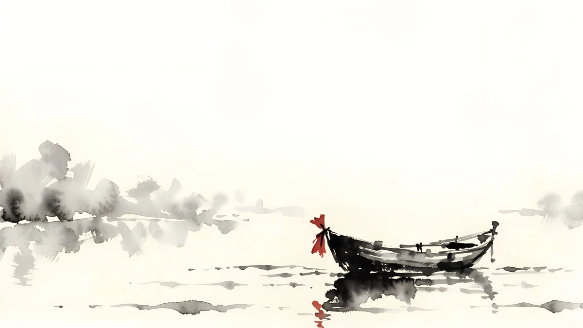 Ink Quiet Lake — japan wallpaper