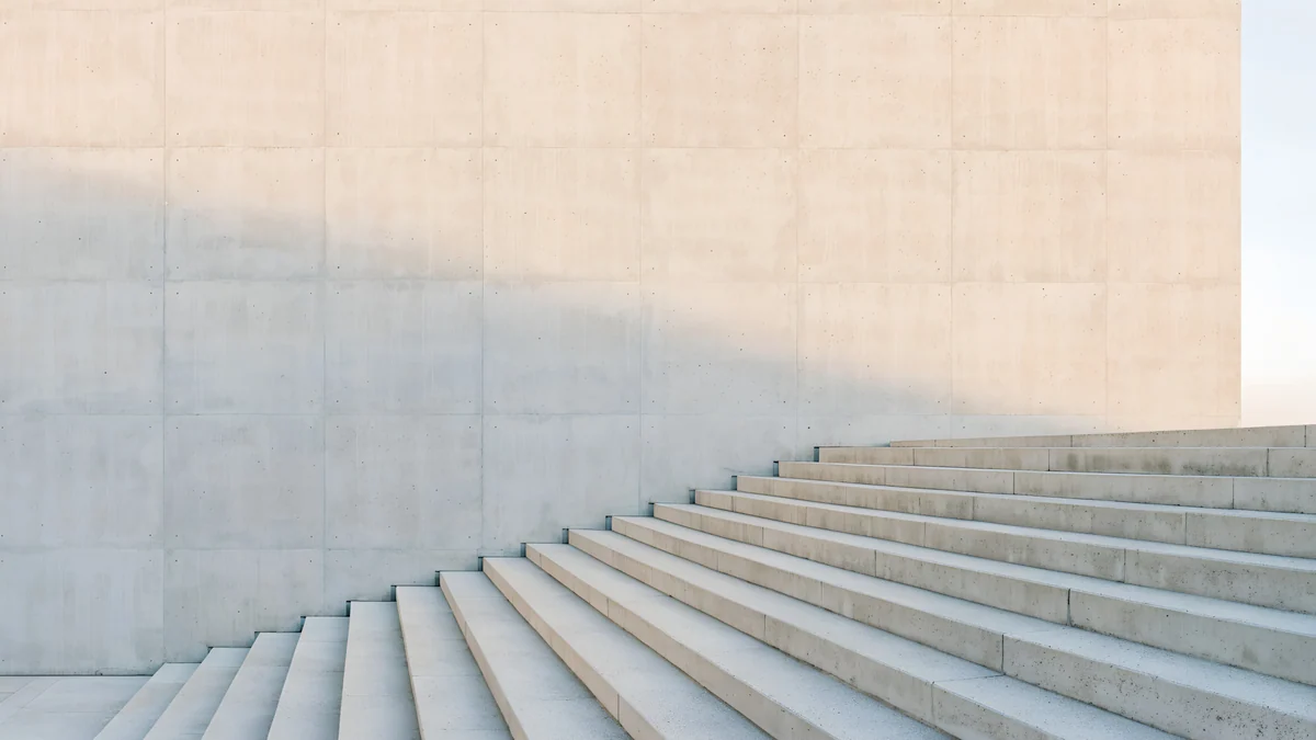 Ivory Stair Wall — abstract wallpaper