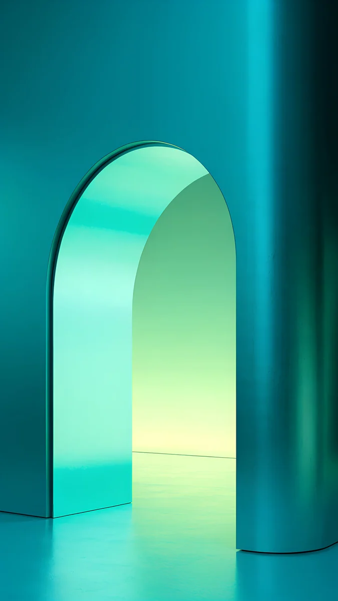 Jade Mint Arch — abstract wallpaper