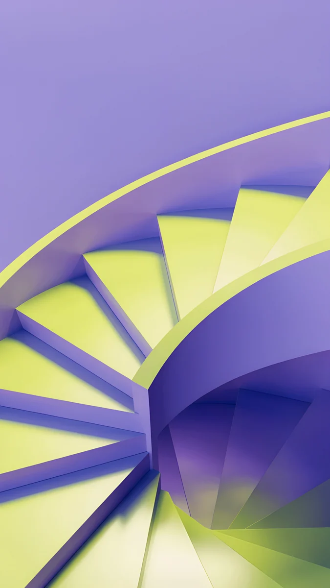 Lime Violet Helix — abstract wallpaper