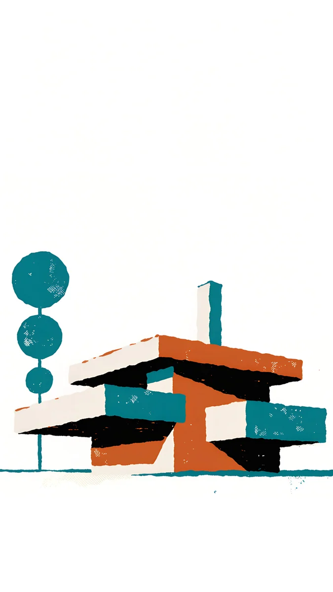 Modernist House — abstract wallpaper