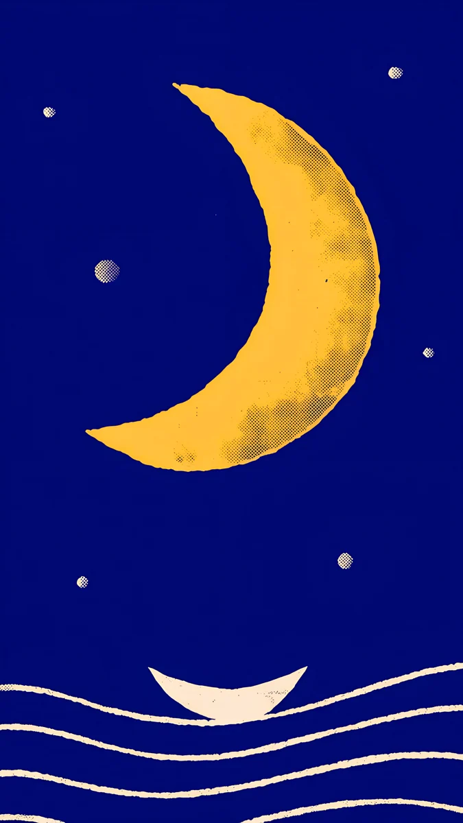 Moon Boat — abstract wallpaper