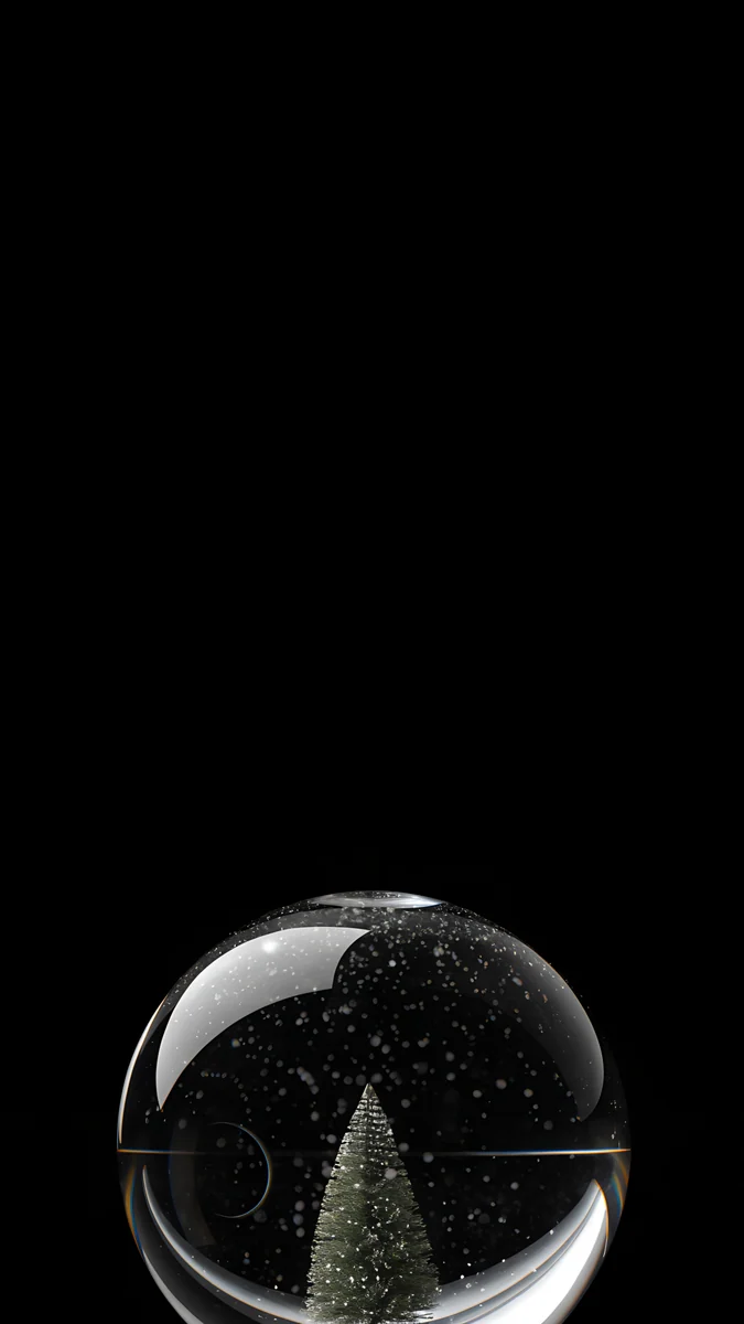 Midnight Snow Globe wallpaper 4K
