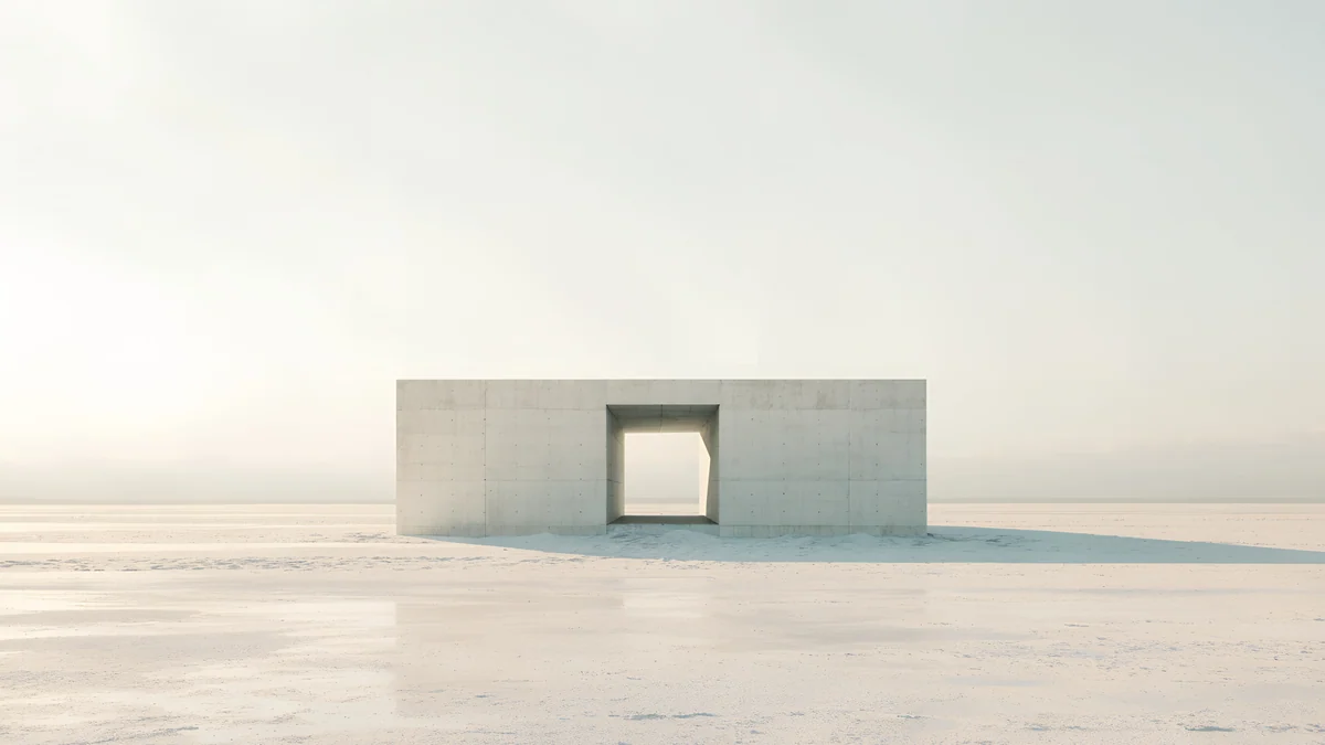 Monolith on the Plain — abstract wallpaper