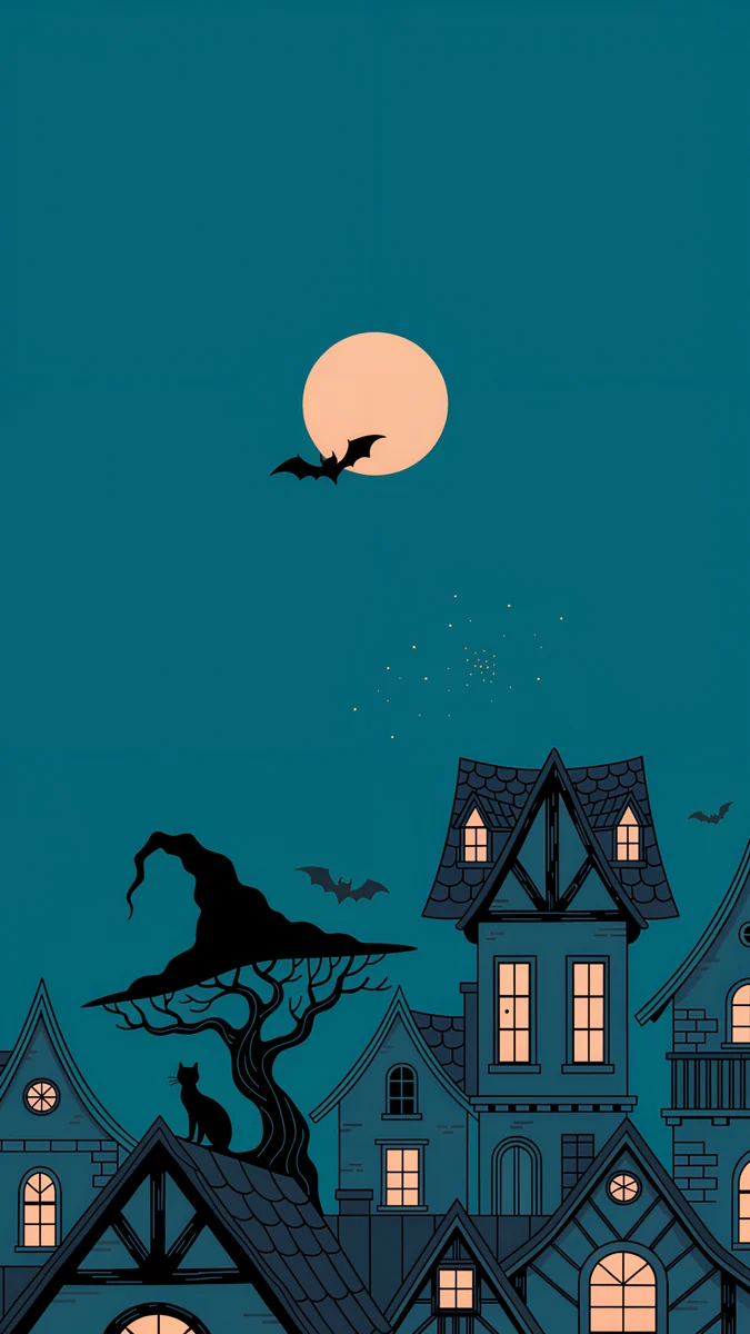 Moonlit Crooked Village, Carlos Vivero