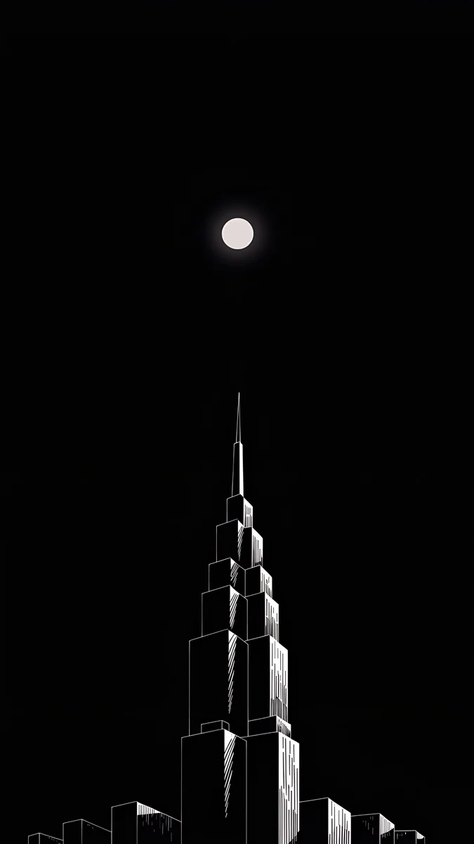 Lone Spire — noir wallpaper