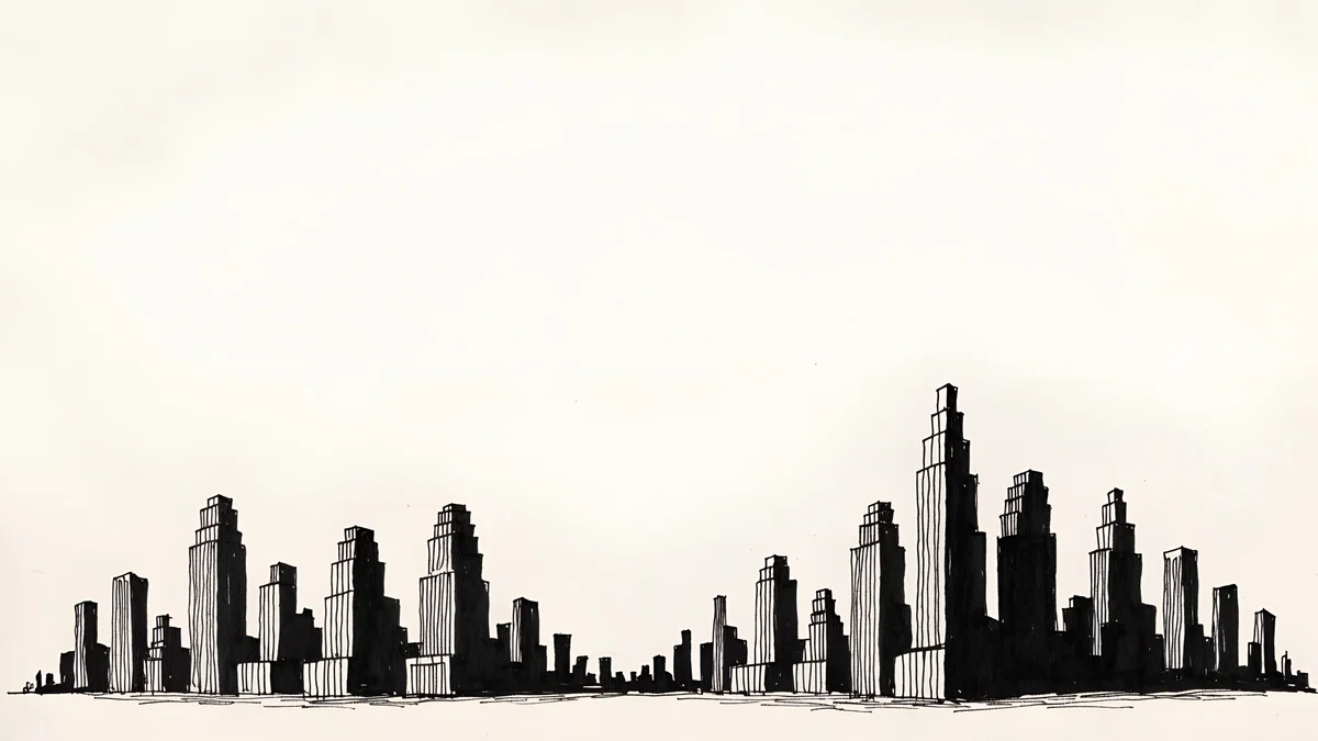 Paper Skyline — noir wallpaper