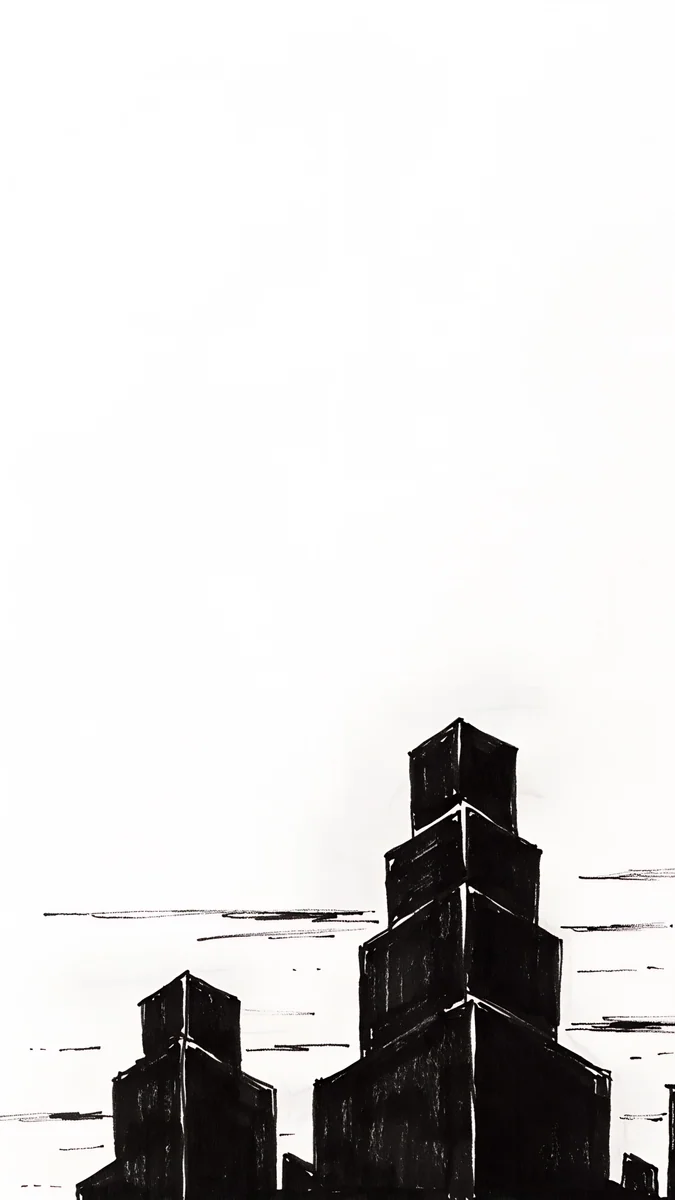 Paper Skyline — noir wallpaper
