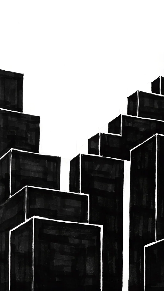 Stepped Blocks — noir wallpaper