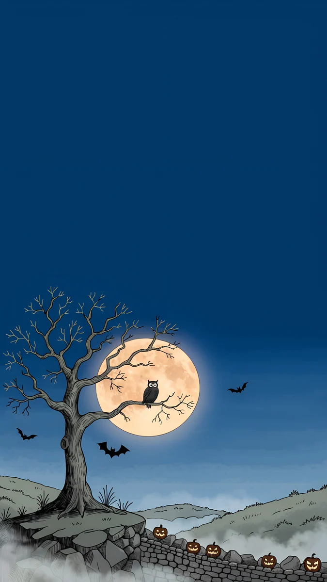 Owl Tree Harvest Moon, Carlos Vivero