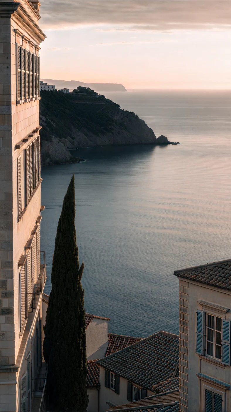 Peach Riviera — landscape wallpaper