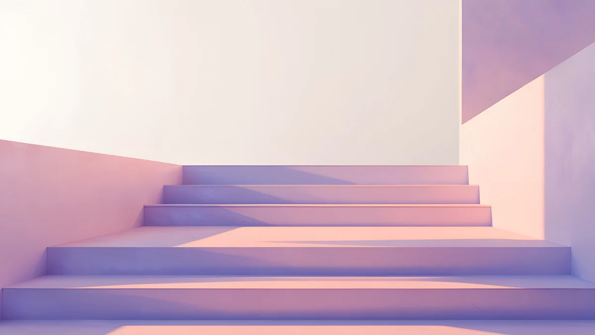 Peach Switchback Steps — abstract wallpaper