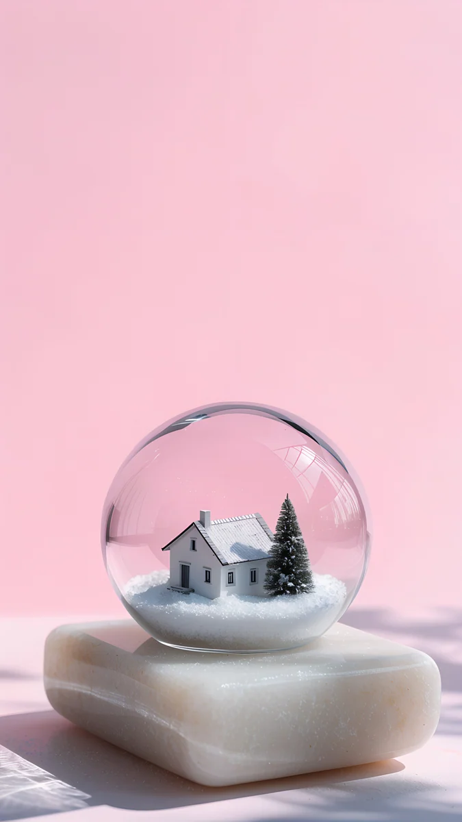 Pink Glass Cottage wallpaper 4K
