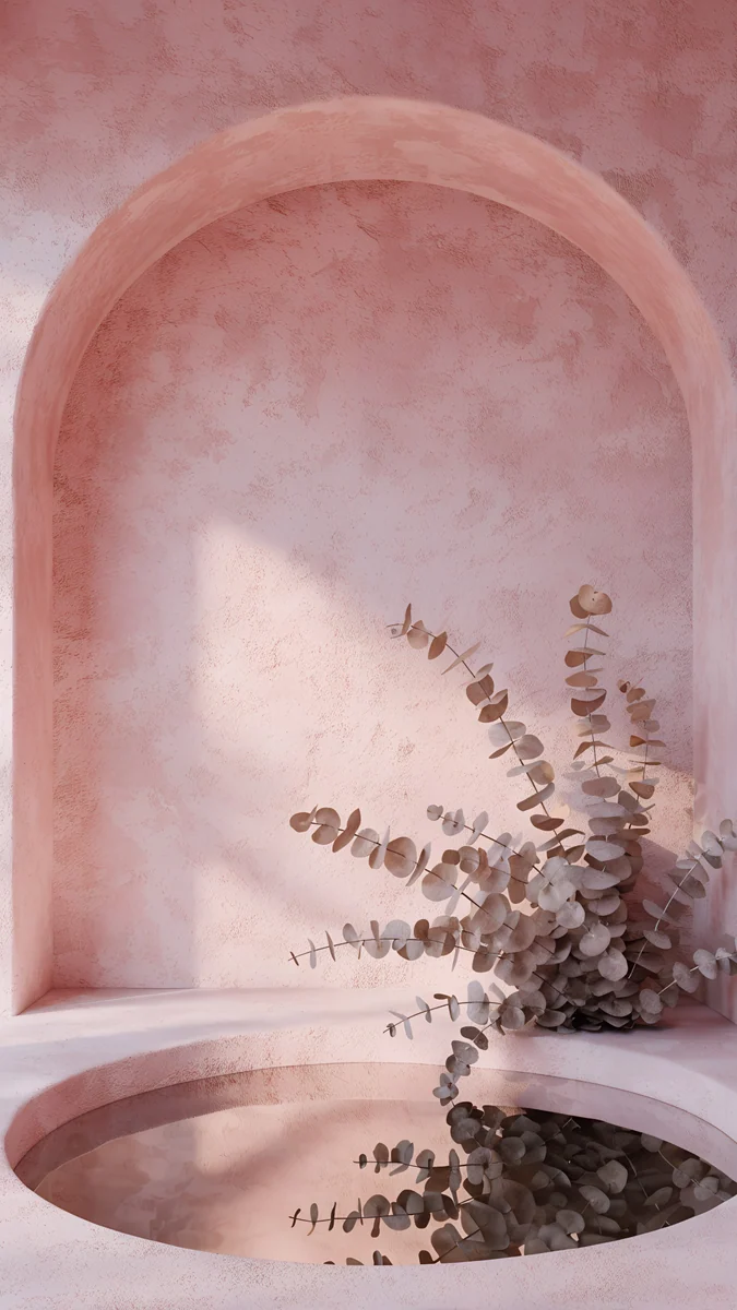 Rose Pool Alcove wallpaper 4K