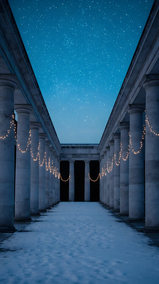 Starlit Colonnade wallpaper 4K