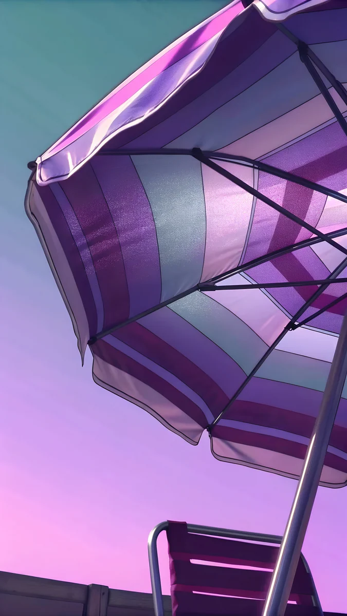 Striped Beach Umbrella — gta 6 wallpaper