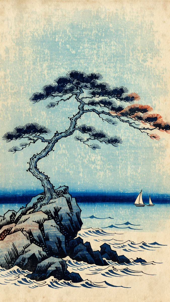 Pine Coast — japan wallpaper