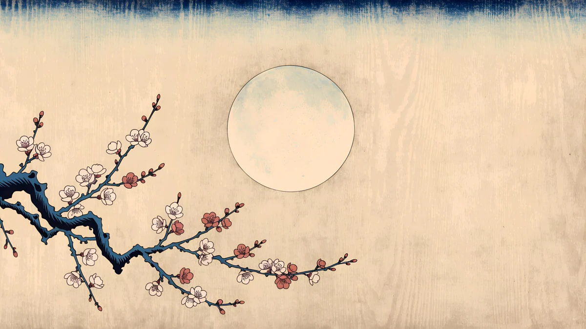 Plum Moon — japan wallpaper