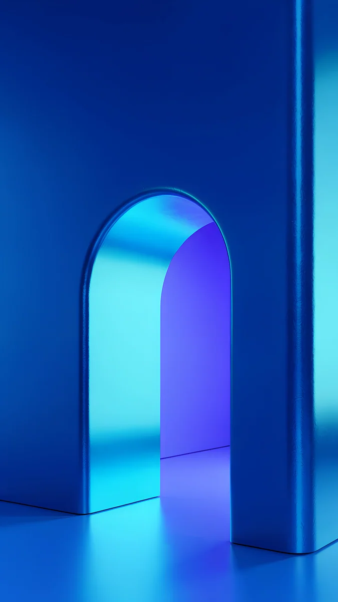 Volt Blue Arch — abstract wallpaper