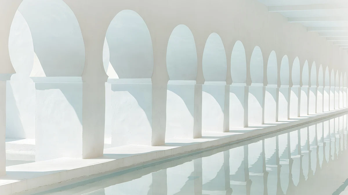 White Arches — architecture wallpaper